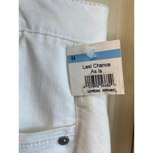 Democracy "Ab" technology Womens 20W White Shorts Raw Hem NEW - Picture 8 of 14